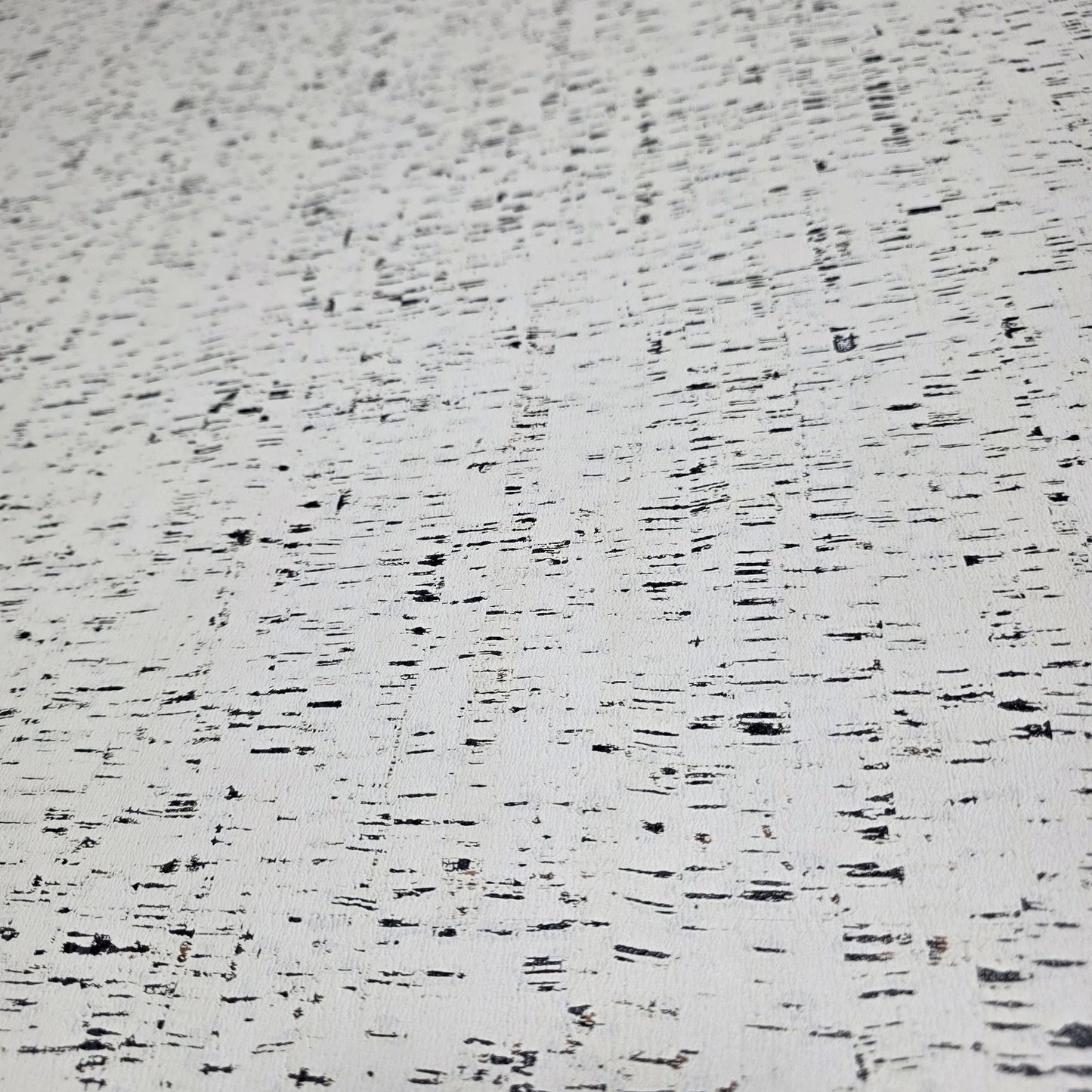 WM100100SMC Enchanced natural cork matte off white black birch textured eco modern Wallpaper