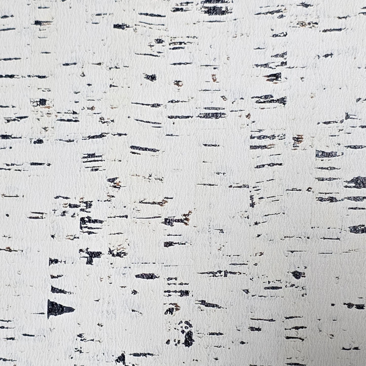 WM100100SMC Enchanced natural cork matte off white black birch textured eco modern Wallpaper