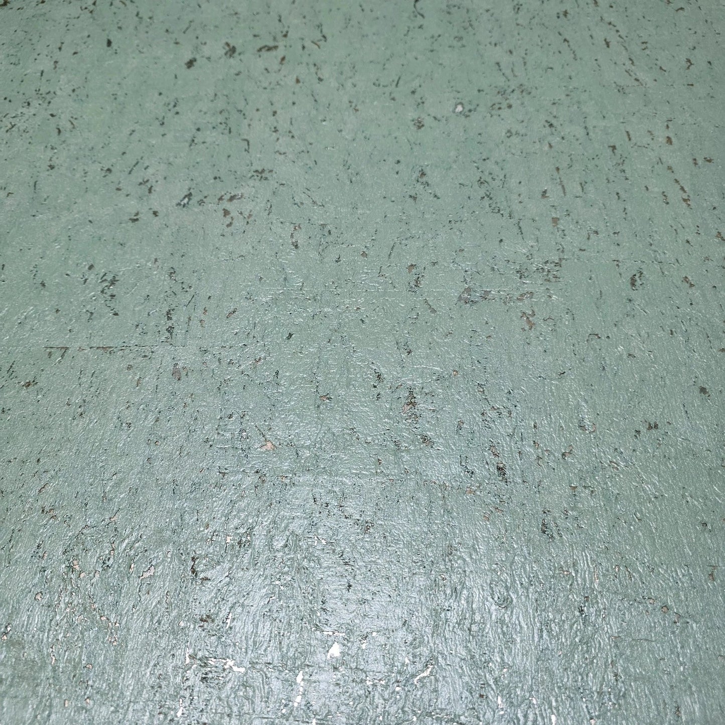 WM100601 Real natural cork Wallpaper mint green silver metallic textured eco wallcovering