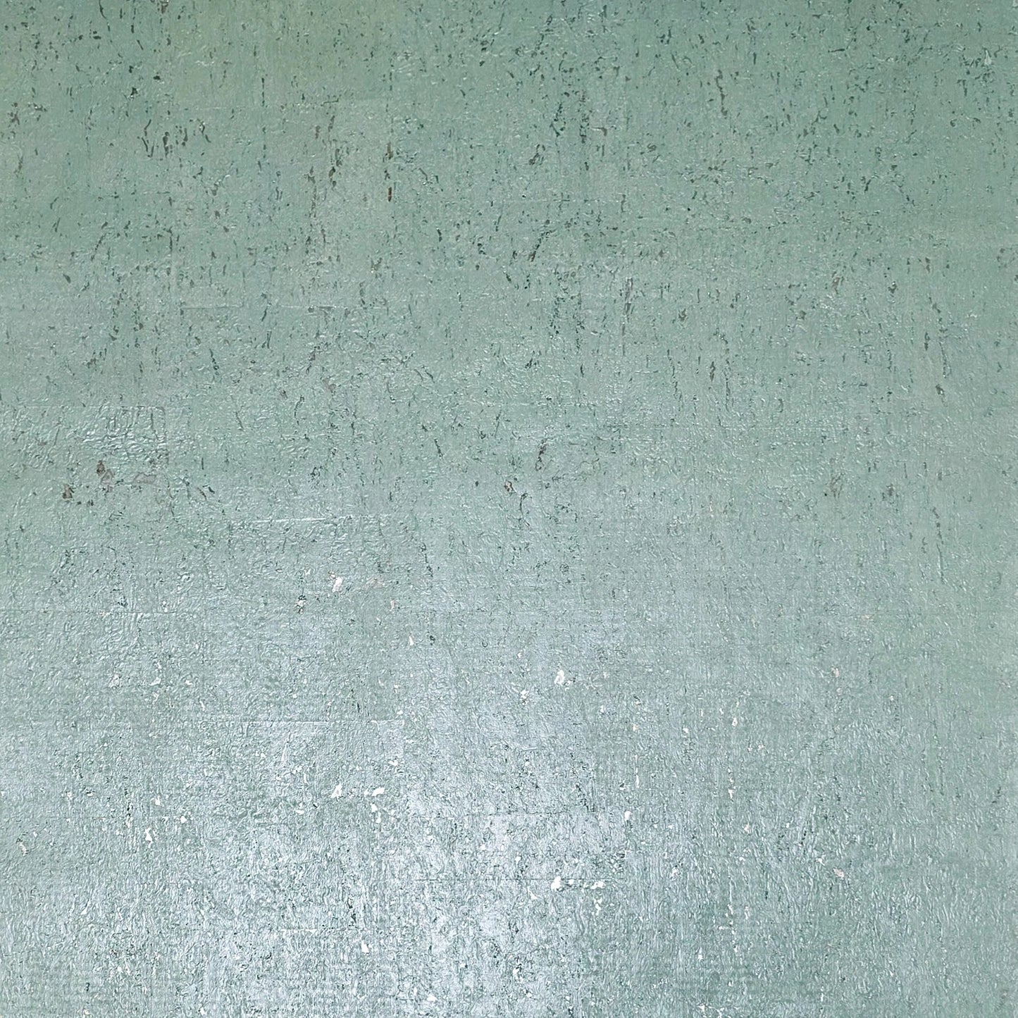 WM100601 Real natural cork Wallpaper mint green silver metallic textured eco wallcovering