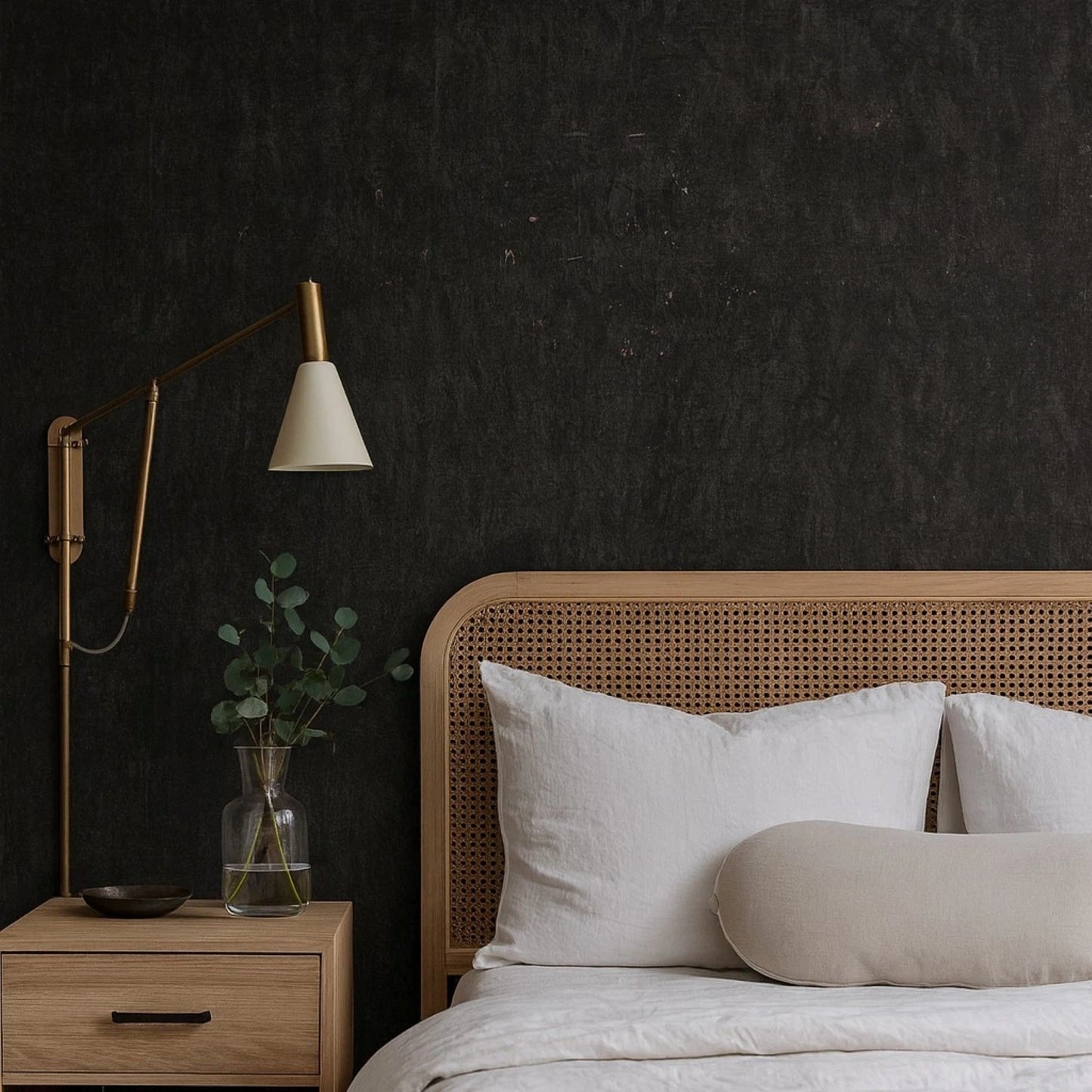 WM403KCC Real Natural cork organic dark brown copper metallic foil textured eco Wallpaper