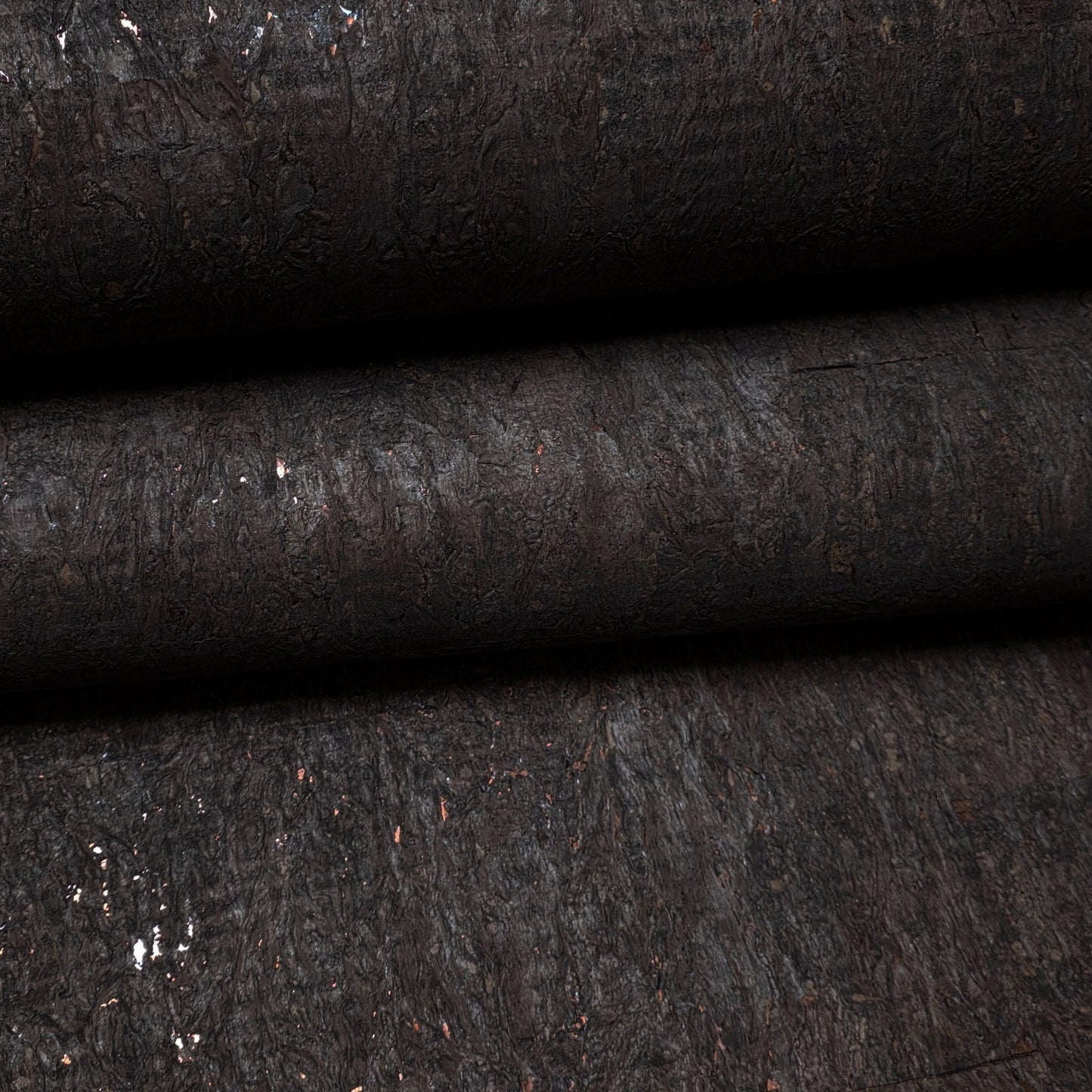 WM403KCC Real Natural cork organic dark brown copper metallic foil textured eco Wallpaper