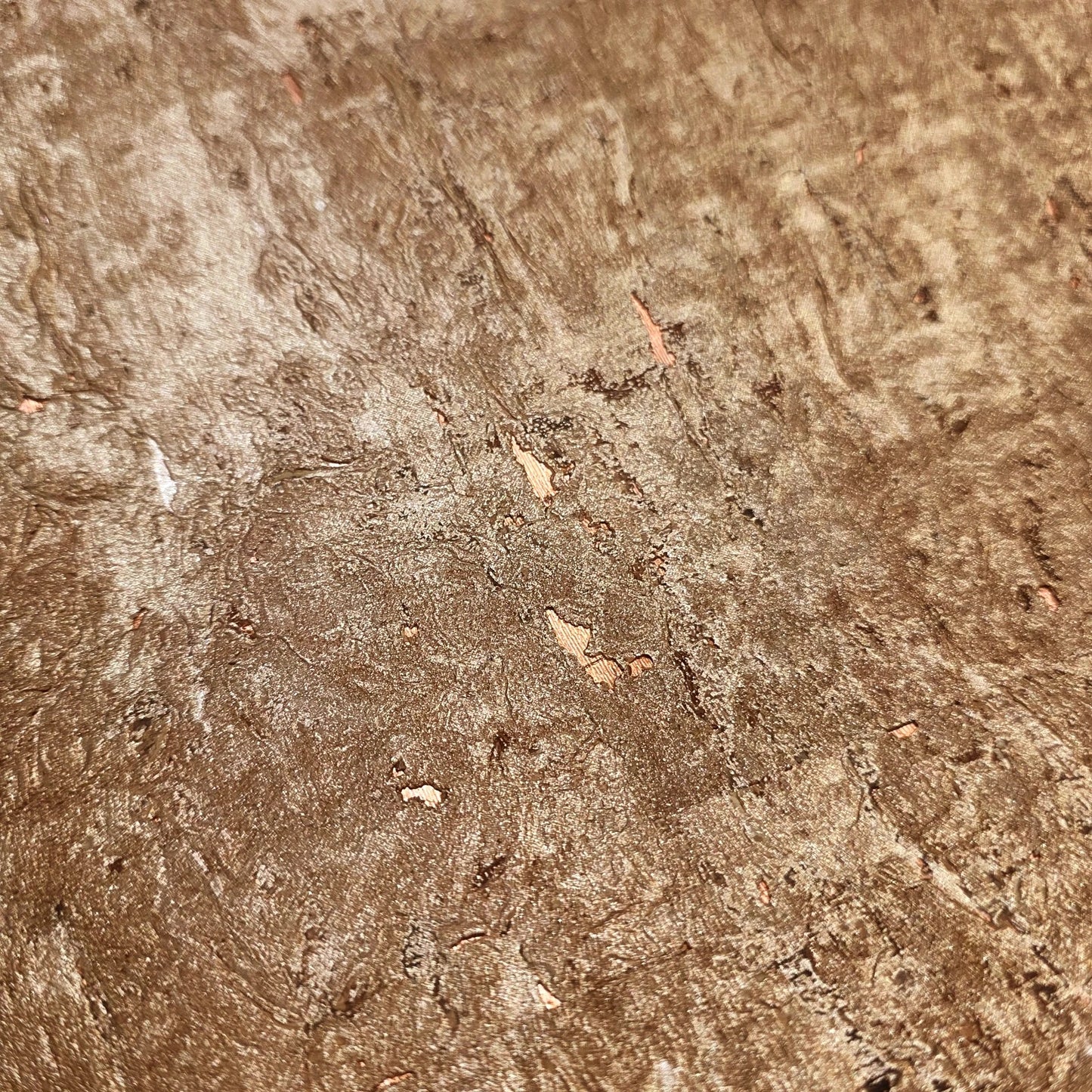 WM501KCC Real Natural cork warm rose gold copper metallic textured modern eco Wallpaper