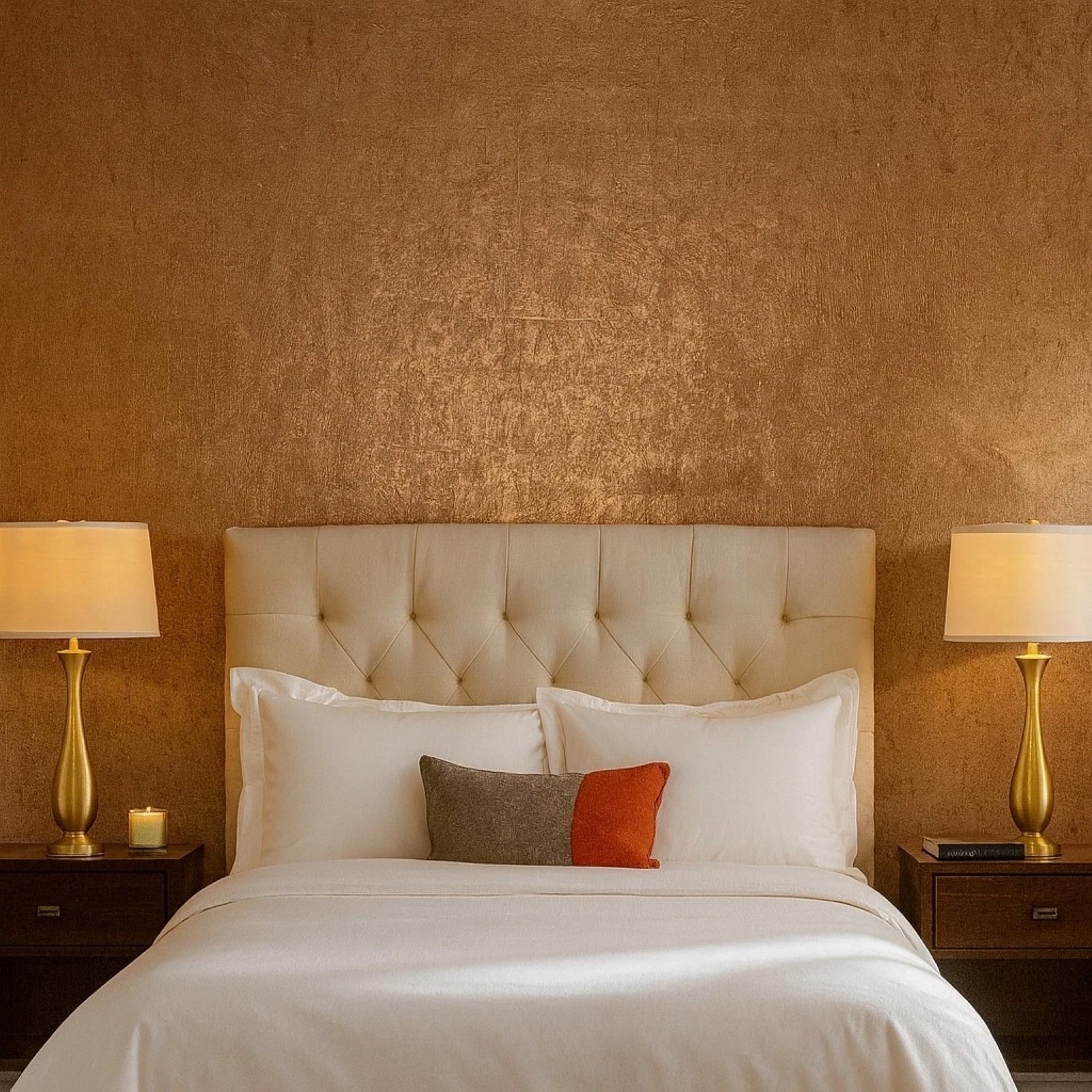 WM501KCC Real Natural cork warm rose gold copper metallic textured modern eco Wallpaper