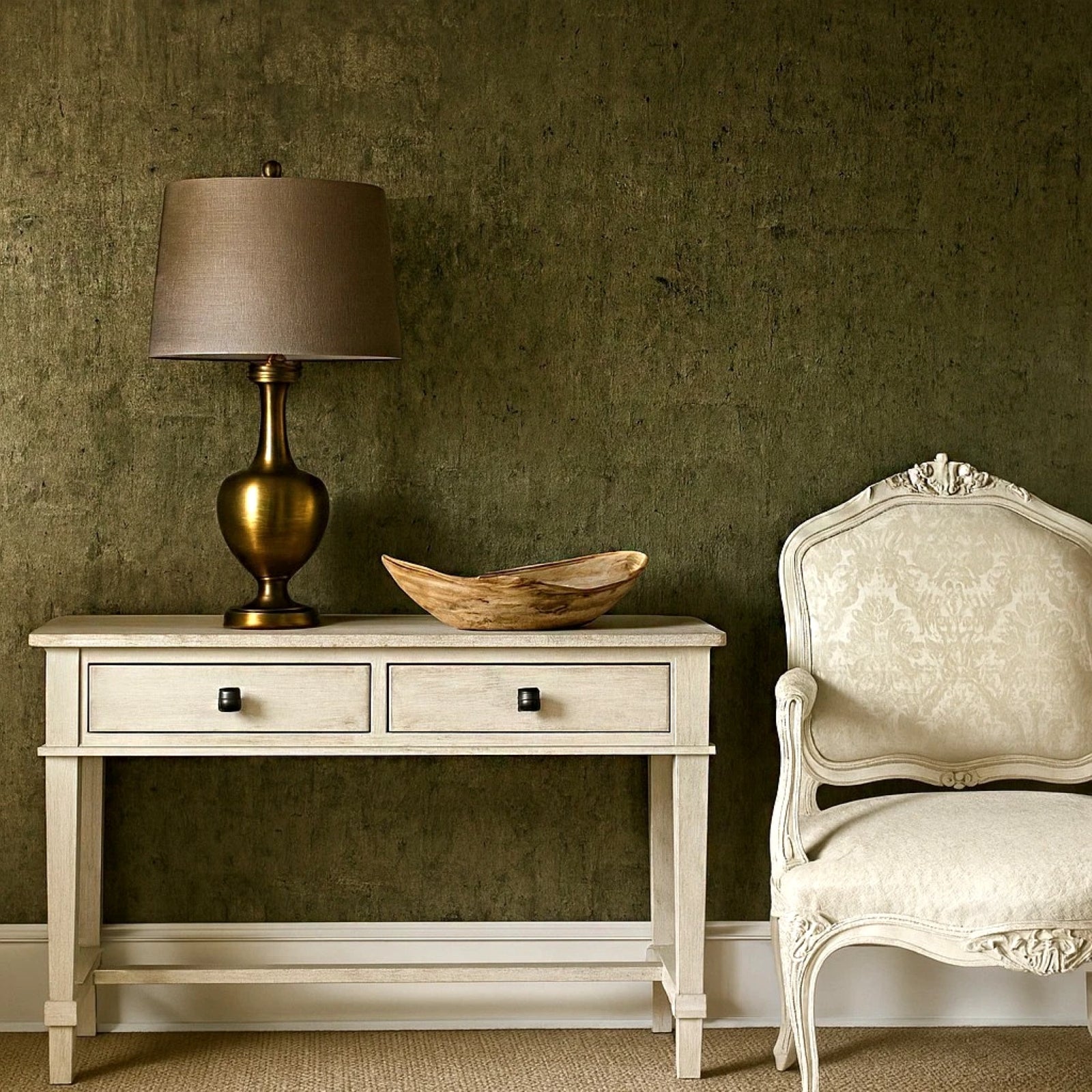 WM811KCS Real Natural cork organic dark Brass metallic black textured eco Wallpaper rolls