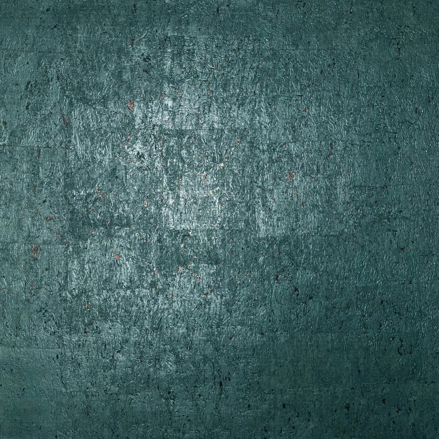 WM822KCC Real Natural cork dark green emerald blue copper metallic foil texture Wallpaper