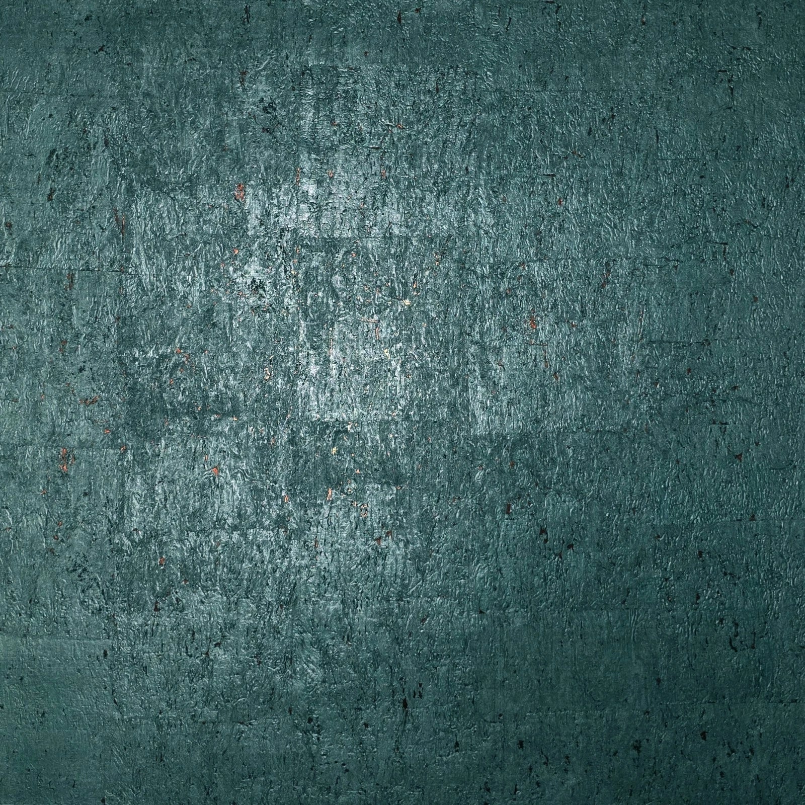 WM822KCC Real Natural cork dark green emerald blue copper metallic foil texture Wallpaper