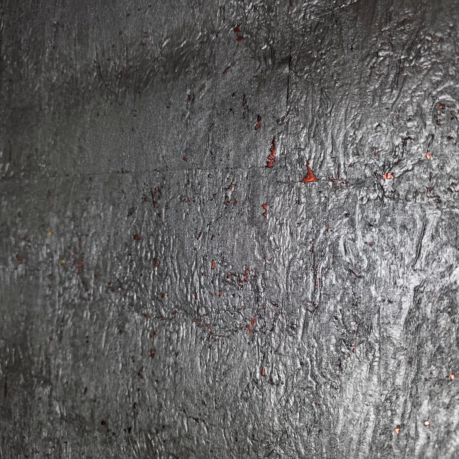 WM831KCC Real Natural cork Gray charcoal platinum copper metallic foil textured Wallpaper