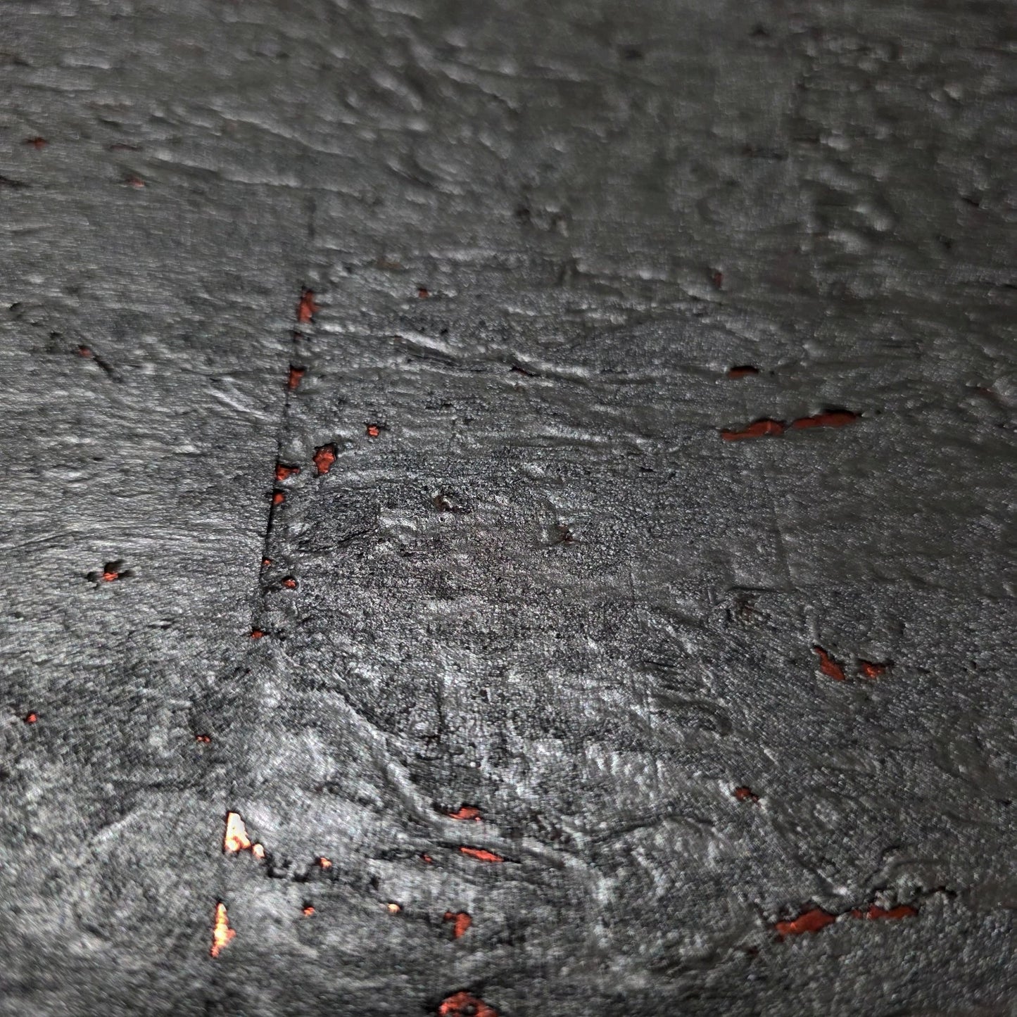 WM831KCC Real Natural cork Gray charcoal platinum copper metallic foil textured Wallpaper