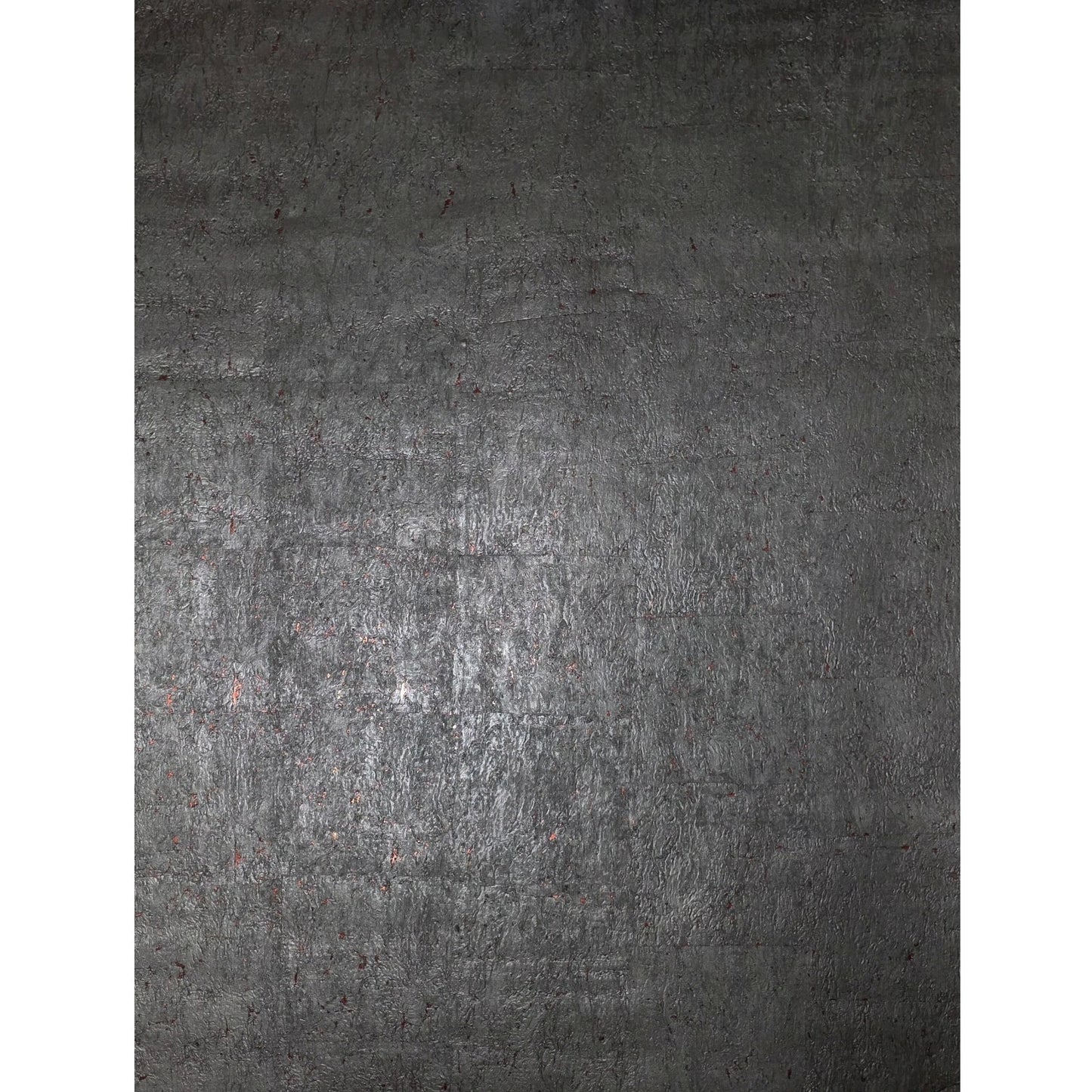 WM831KCC Real Natural cork Gray charcoal platinum copper metallic foil textured Wallpaper