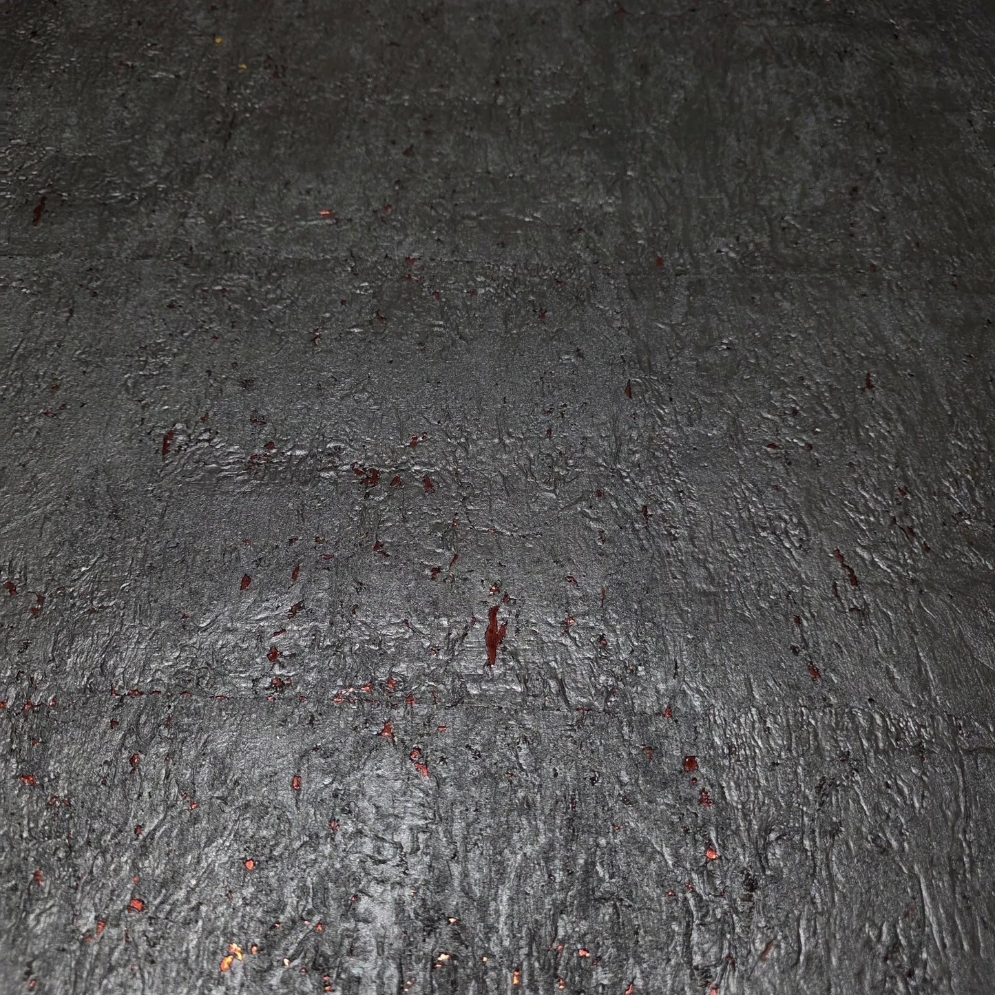 WM831KCC Real Natural cork Gray charcoal platinum copper metallic foil textured Wallpaper