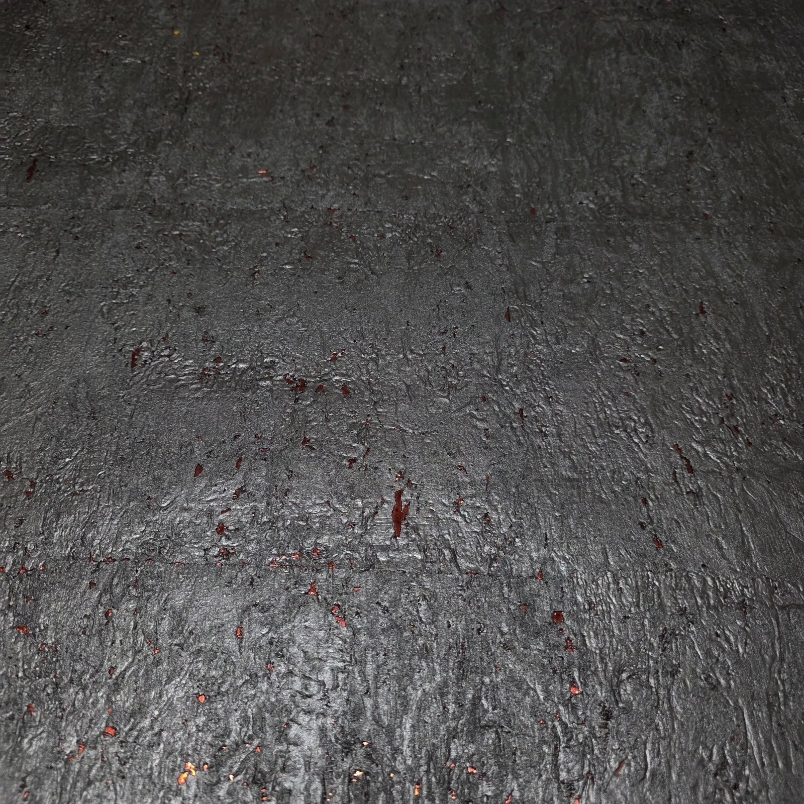 WM831KCC Real Natural cork Gray charcoal platinum copper metallic foil textured Wallpaper