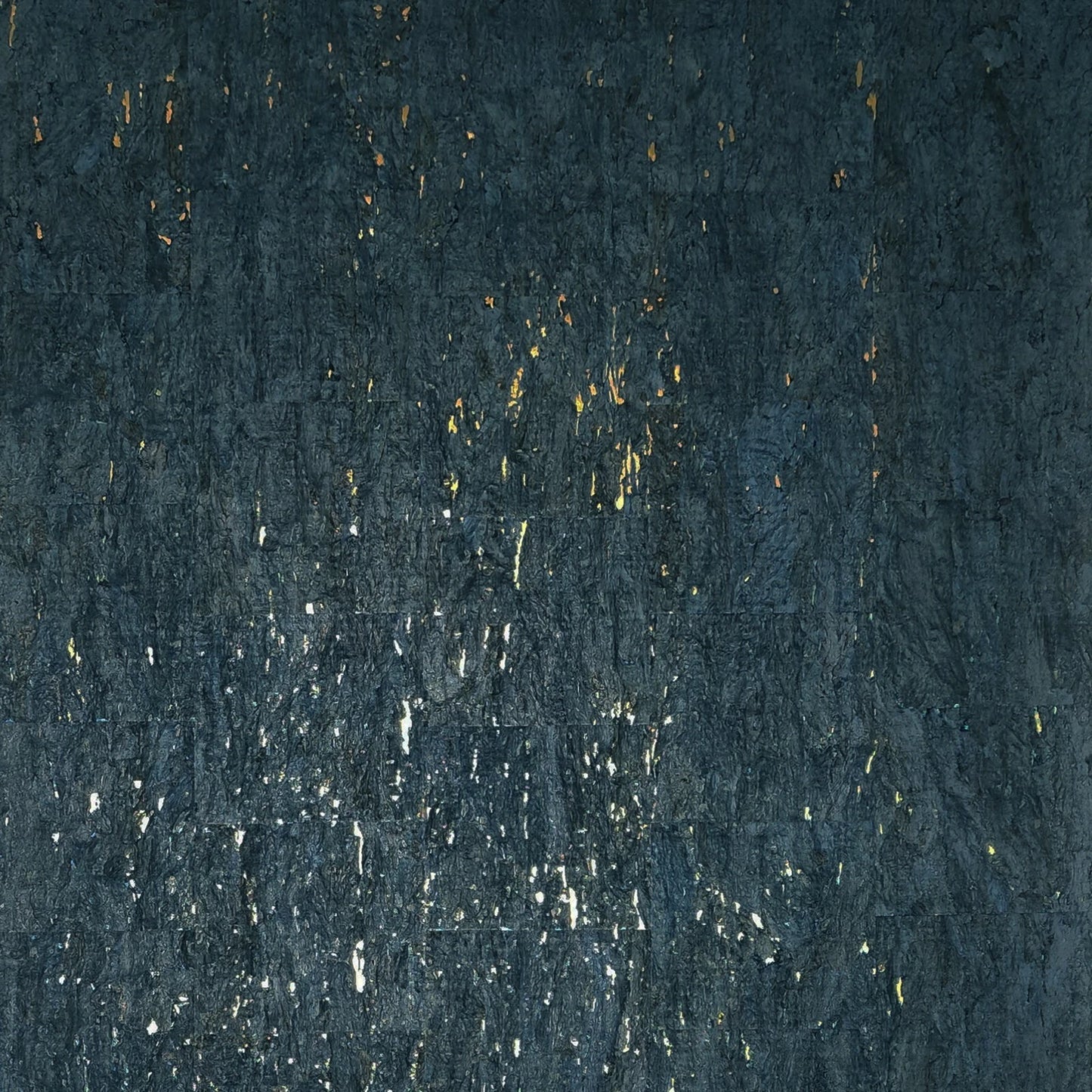 WM843801 Real natural cork Wallpaper textured dark navy blue gold metallic wallcoverings