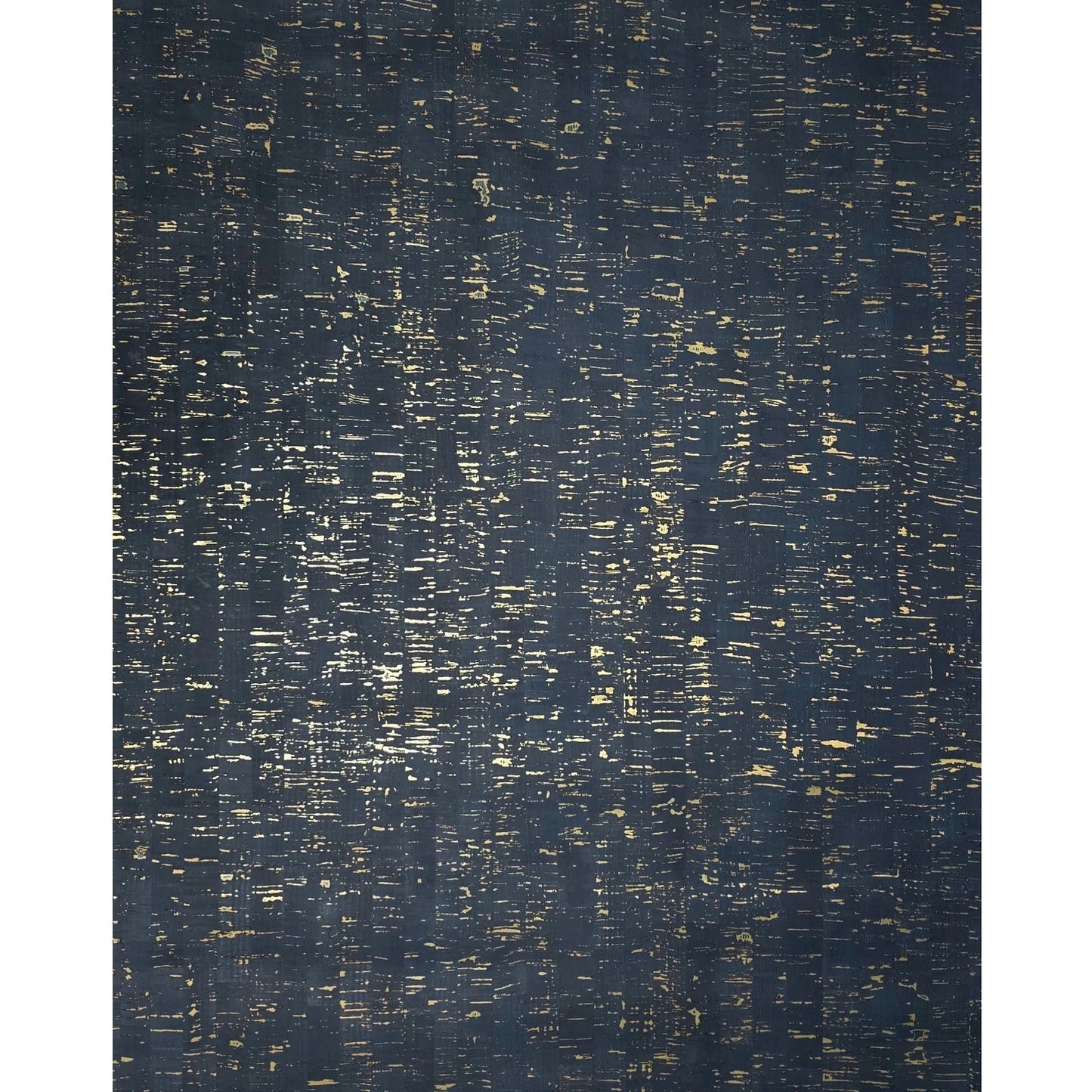 WM865301 Enhanced natural cork deep navy gold metallic foil striped textured Wallpaper
