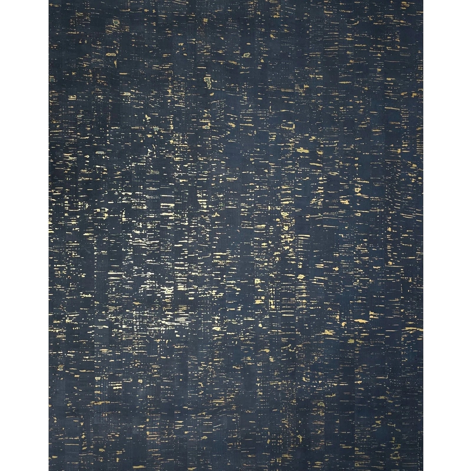 WM865301 Enhanced natural cork deep navy gold metallic foil striped textured Wallpaper