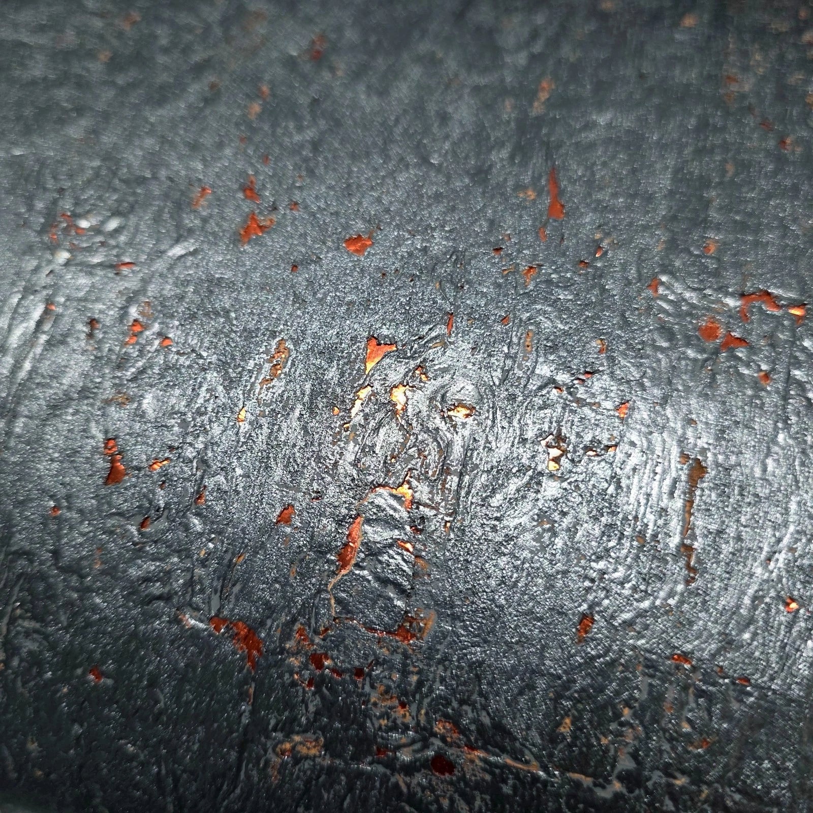 WM869KCC Real Natural cork Dark Gray platinum copper metallic foil textured eco Wallpaper