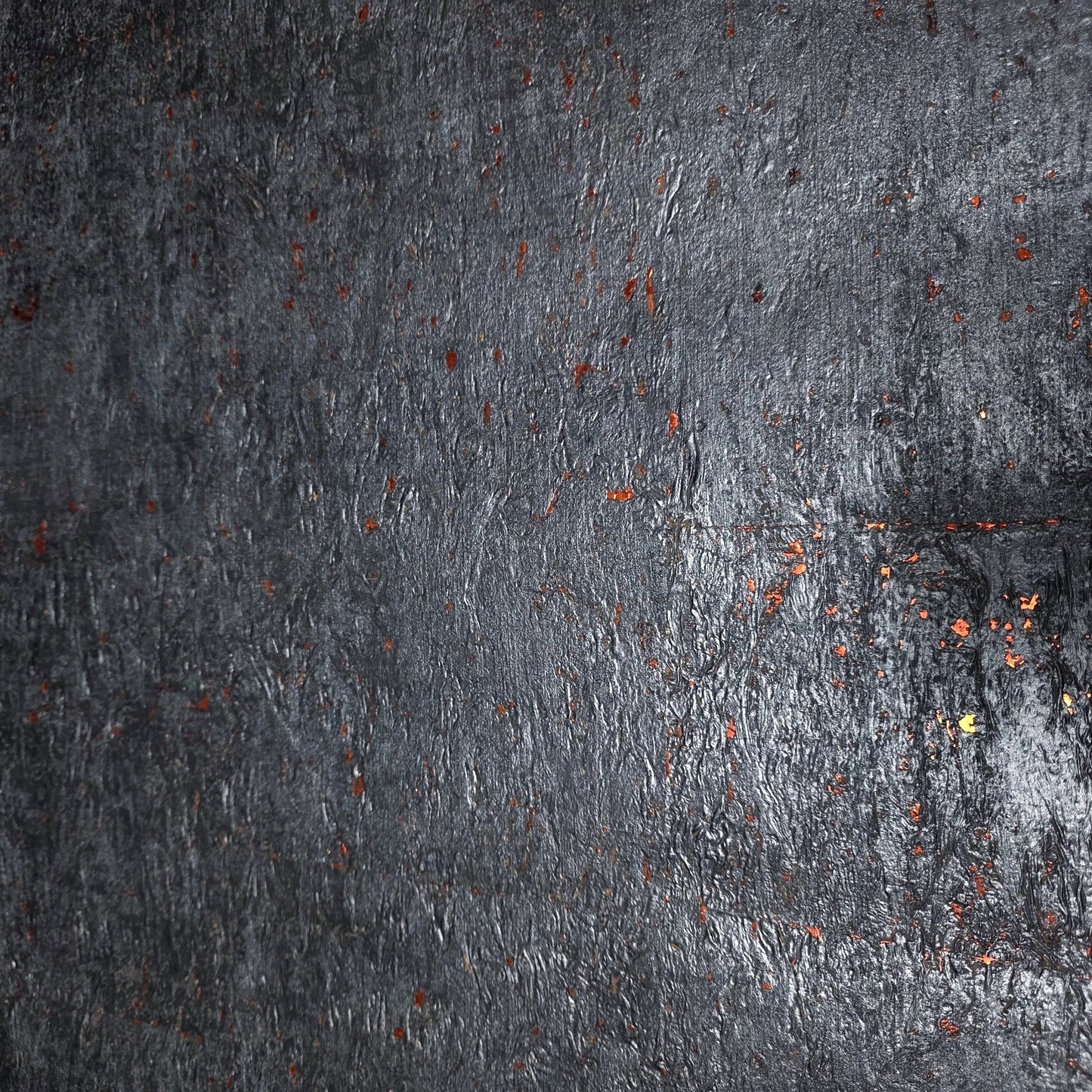 WM869KCC Real Natural cork Dark Gray platinum copper metallic foil textured eco Wallpaper