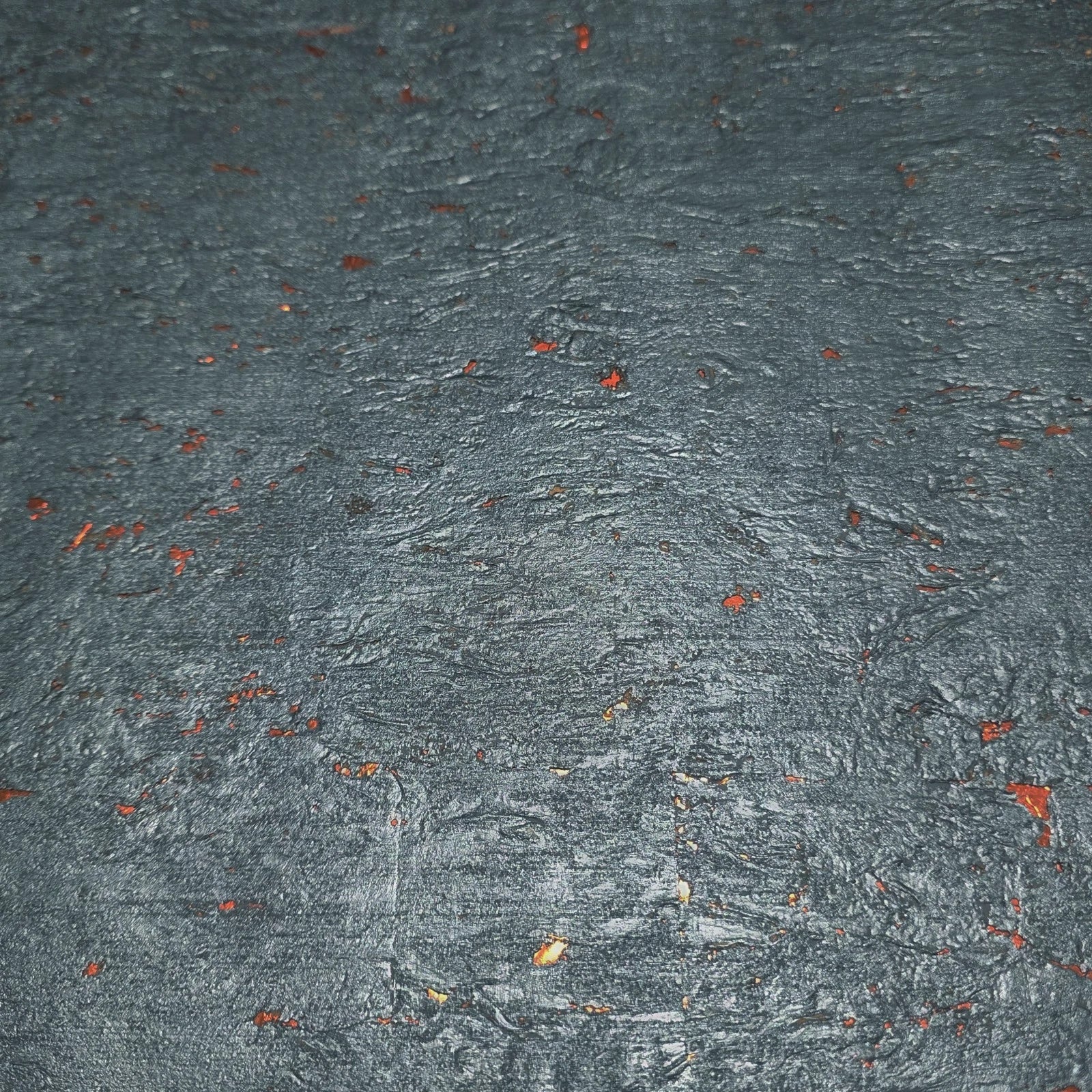 WM869KCC Real Natural cork Dark Gray platinum copper metallic foil textured eco Wallpaper