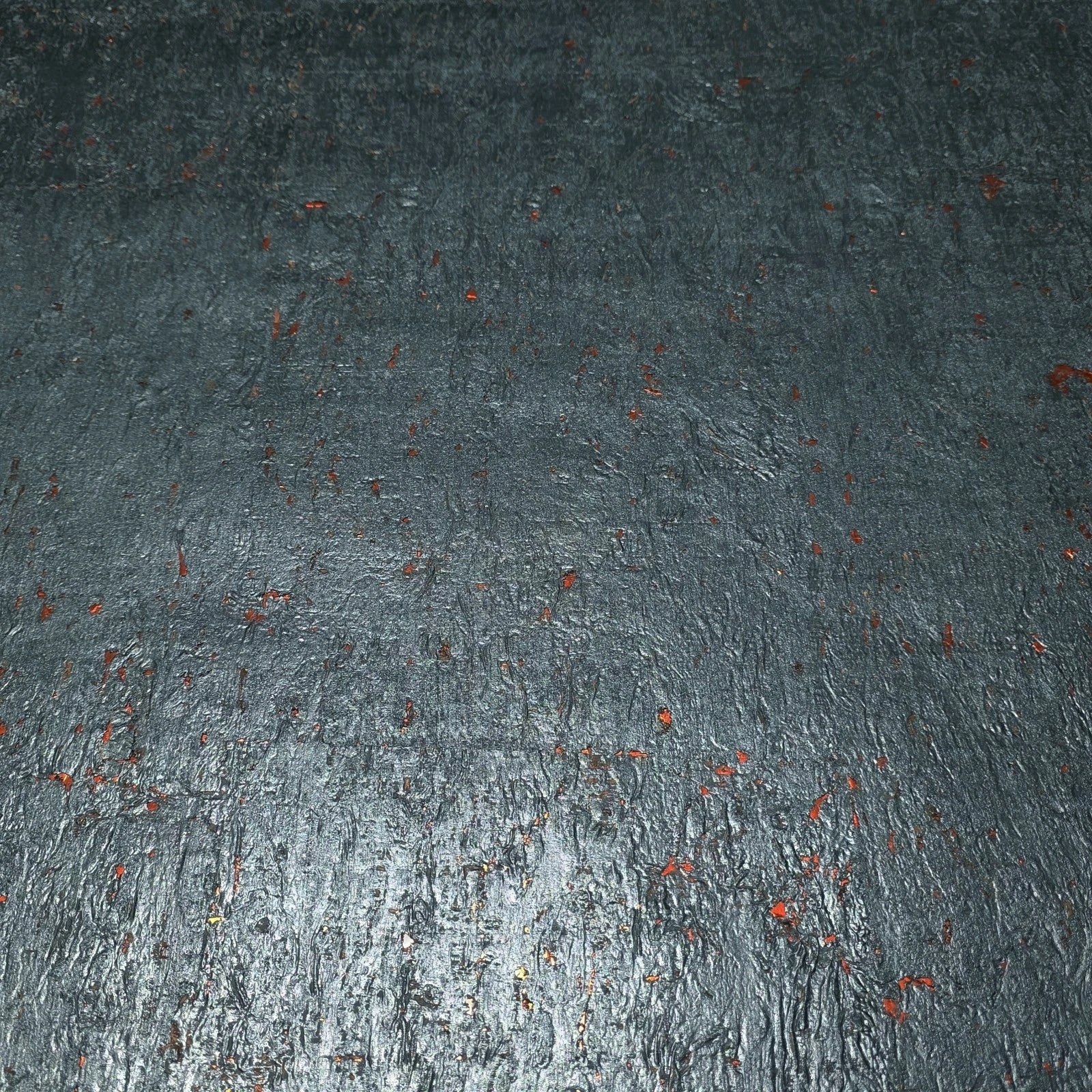 WM869KCC Real Natural cork Dark Gray platinum copper metallic foil textured eco Wallpaper