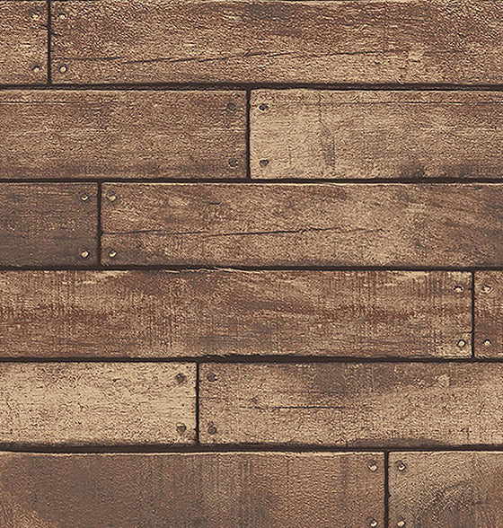 WEATHERED BROWN NAILHEAD PLANK FD23277 Wallpaper