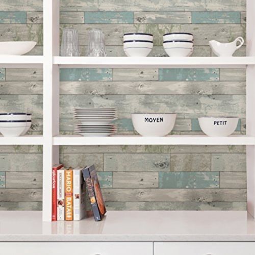 NU1647 Wood Planks Distressed Beachwood Wallpaper