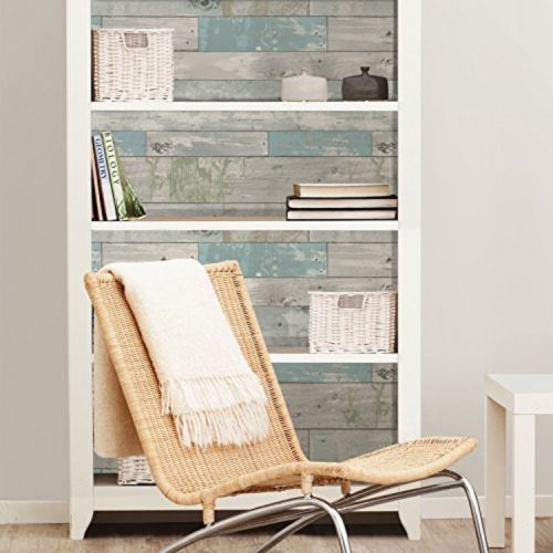 NU1647 Wood Planks Distressed Beachwood Wallpaper