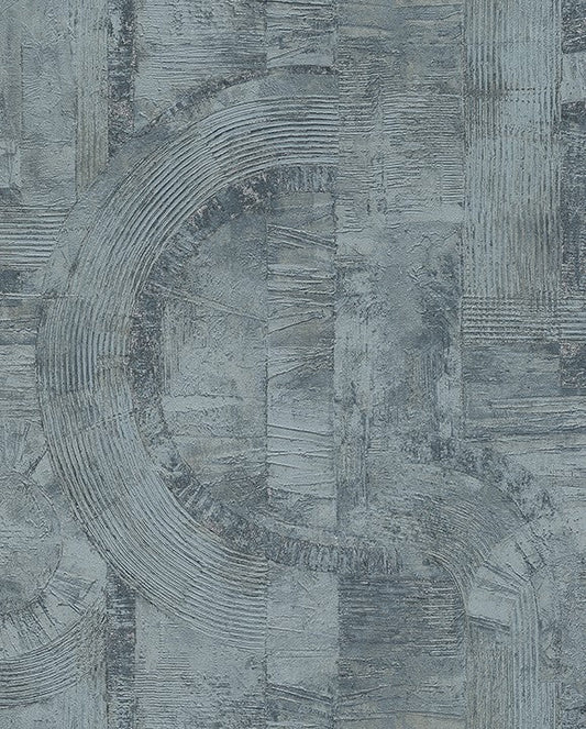4096-554786 Steel Blue Concrete Swirl Wallpaper